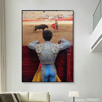 

cotton no frame classical figures Spanish bullfighter canvas printings oil painting printed on cotton art decoration pictures