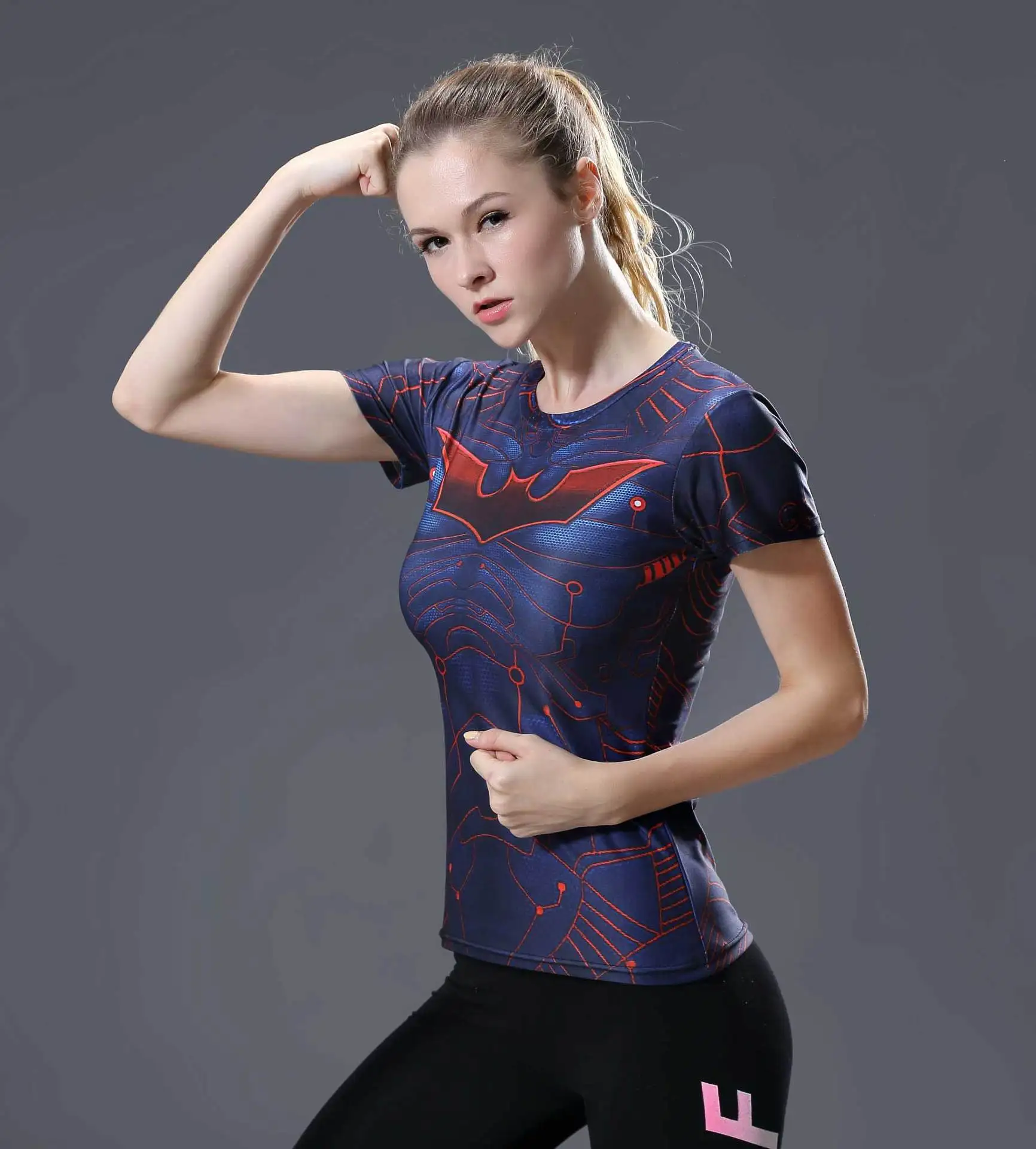 

2019Super hero New 3D Compression Shirt Printed T shirts women Compression Shirt Cosplay Quick-drying clothes For Gyms T Shirts