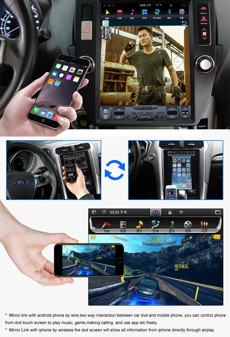 Sale Otojeta Vertical screen IPS 12.1" Quad Core Android 6.0 Car DVD player For toyota fortuner 2016 radio Multimedia stereo headunit 8