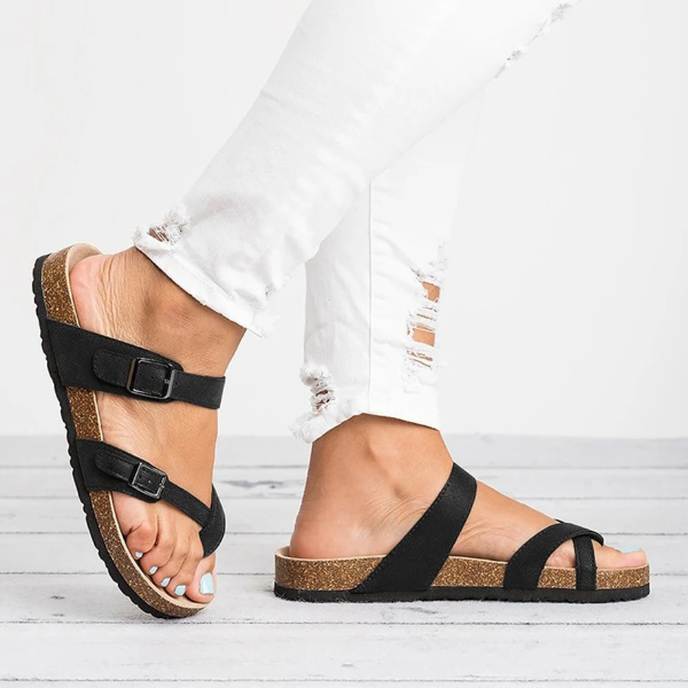 

Women's Sandals Beach Shoes leather sweet fish mouth middle slope leisure Summer increase, non-slip, impact, light, breathable