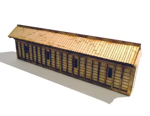 DIY миниатюрная деревянная сцена японский воюющих с укороченными рукавами линейная 28 мм коэффициент 1:56 размеры 8,5*4*5 см или 16*3,5*5 см - Цвет: Long Style