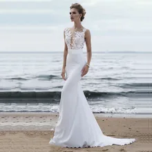 LORIE пляжные свадебные платья Бохо свадебное платье "Русалка" Аппликация совок кружева платье принцессы, невесты на заказ плюс размер