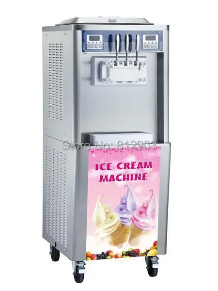 BQ836 3 Flavor Double Compressor Soft Ice Cream Serve