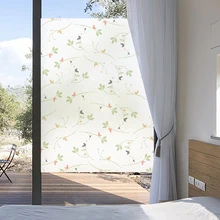 Прозрачный непрозрачной солнцезащитный крем наклейки матовое стекло фольги свежих листьев для ванной затенение наклейки