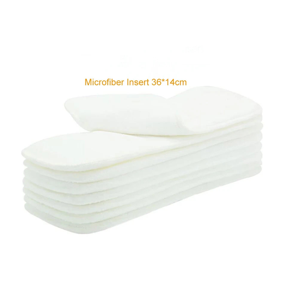 

10pcs 3 layers Microfiber Diaper nappy Insert super absorbent Washable Tebeiyou