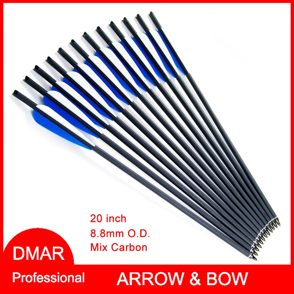 Prix pour 12 pcs Mix Flèches De Carbone 508mm/20 "Colonne Vertébrale 500 OD 8.8mm 6/1000 Arbalète Flèches de Chasse Professionnel/tir à l'arc Accessoires Prix pour 12 pcs Mix Flèches De Carbone 508mm/20 "Colonne Vertébrale 500 OD 8.8mm 6/1000 Arbalète Flèches de Chasse Professionnel/tir à l'arc Accessoires