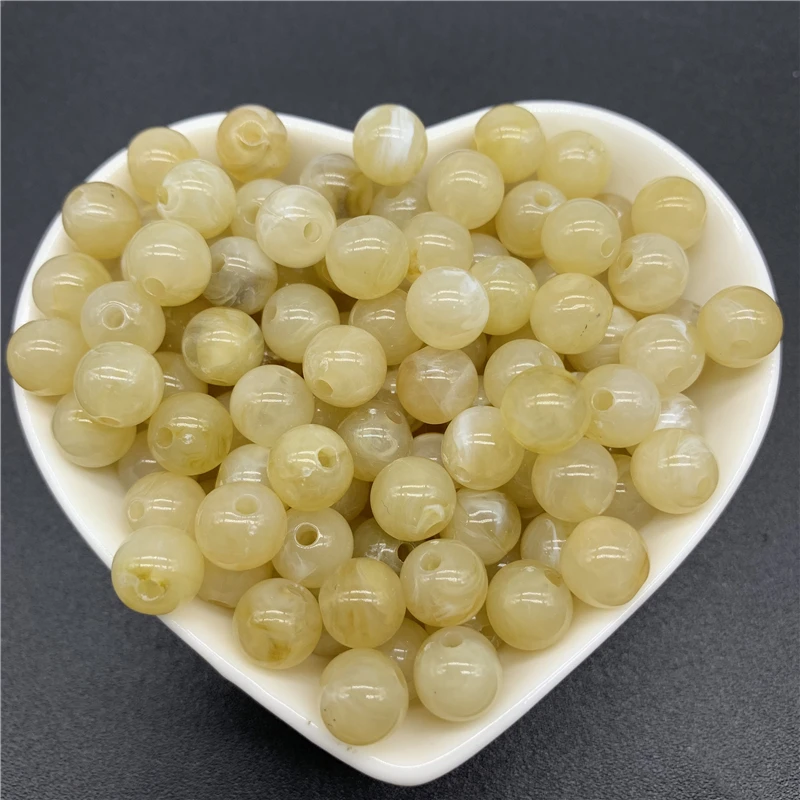 6mm 8mm 10mm Acrylic Spacer Beads Round Loose Cat's Eye Beads For Jewelry Making DIY Bracelet Necklace Accessories