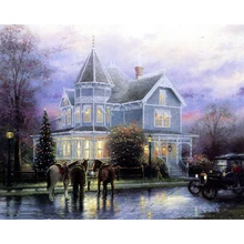 Хрустальный дом ручной работы краски высокое качество холст красивые краски ing по номерам Сюрприз подарок большое свершение