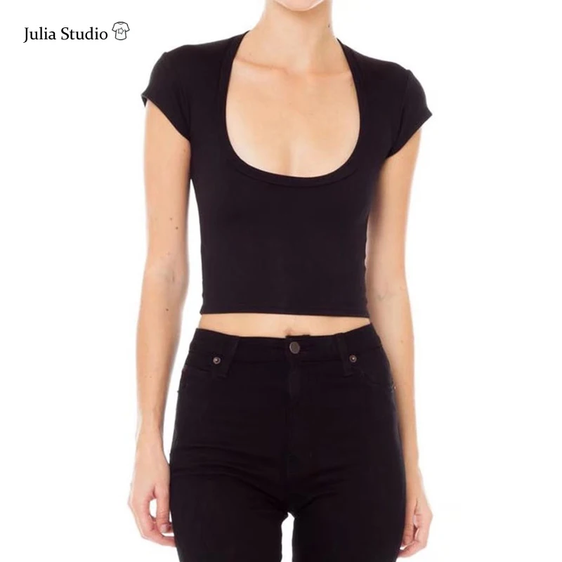 square neck crop top tank