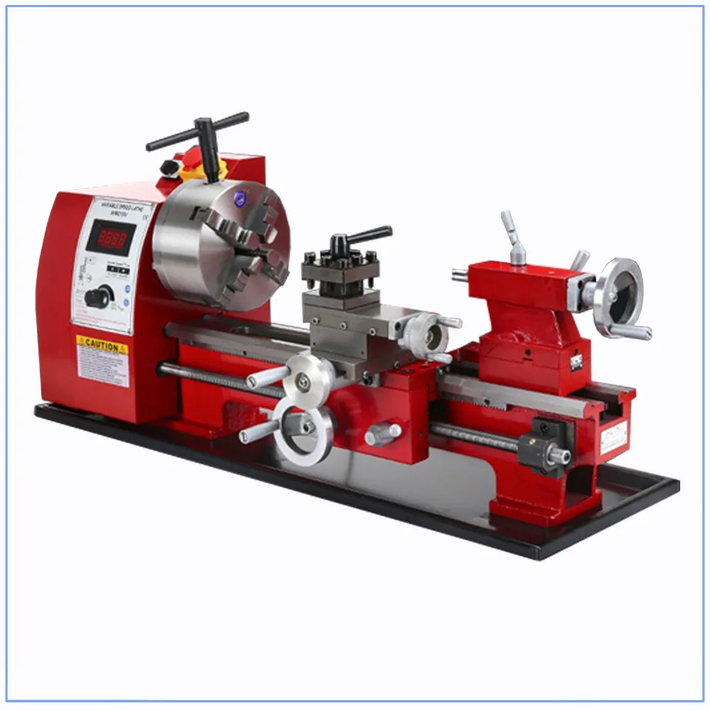 Обновленный бесщеточный мотор мини токарный станок металлический токарный станок с переменной скоростью вращения шпинделя 8x16 дюймов мини скамейка токарный станок 38 мм отверстие шпинделя