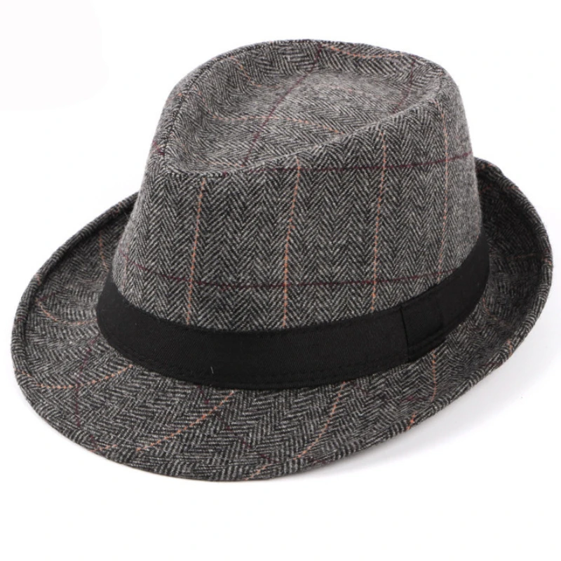 Mens plaid fedora hats Clearance