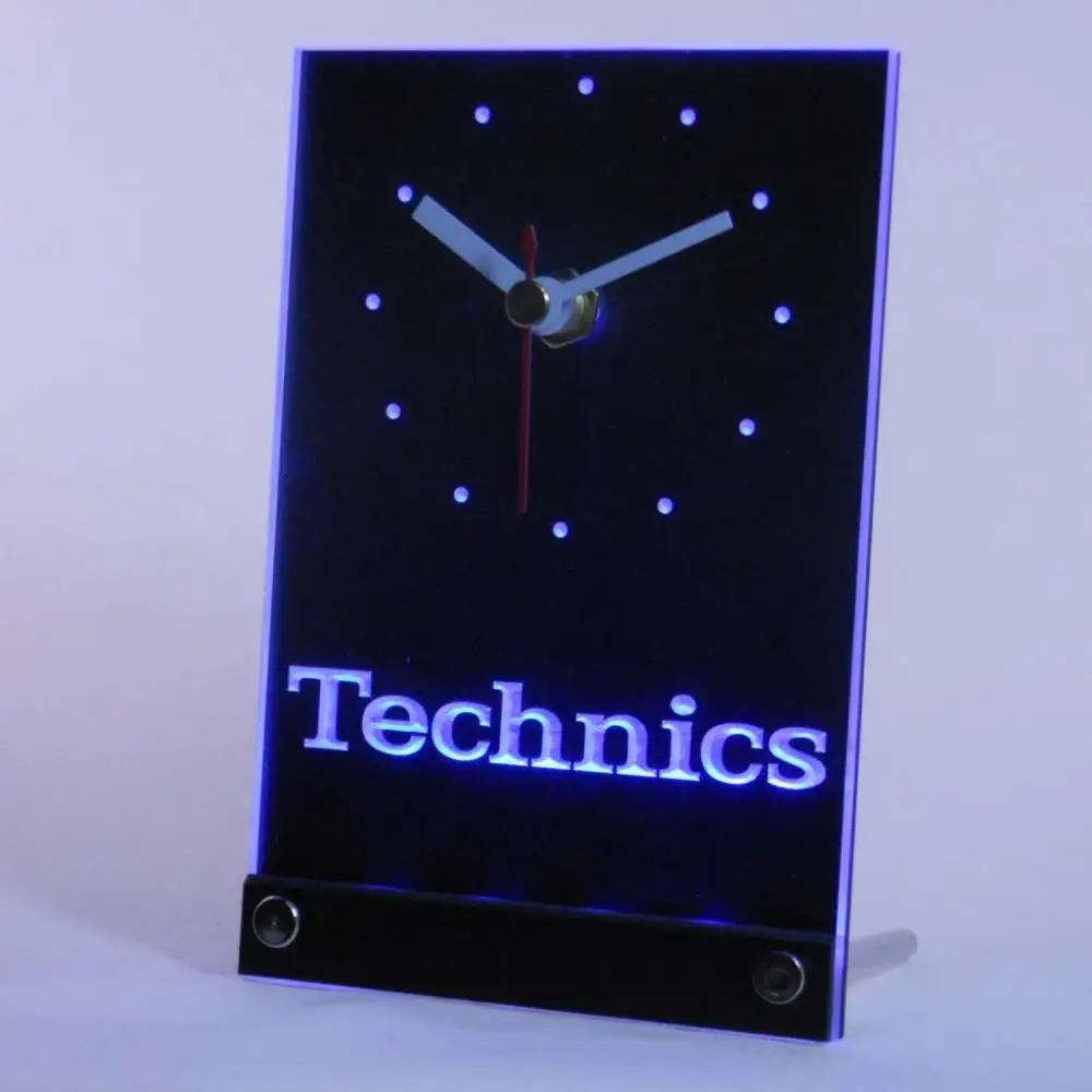 

tnc0434 Technics Turntables DJ Music Table Desk 3D LED Clock