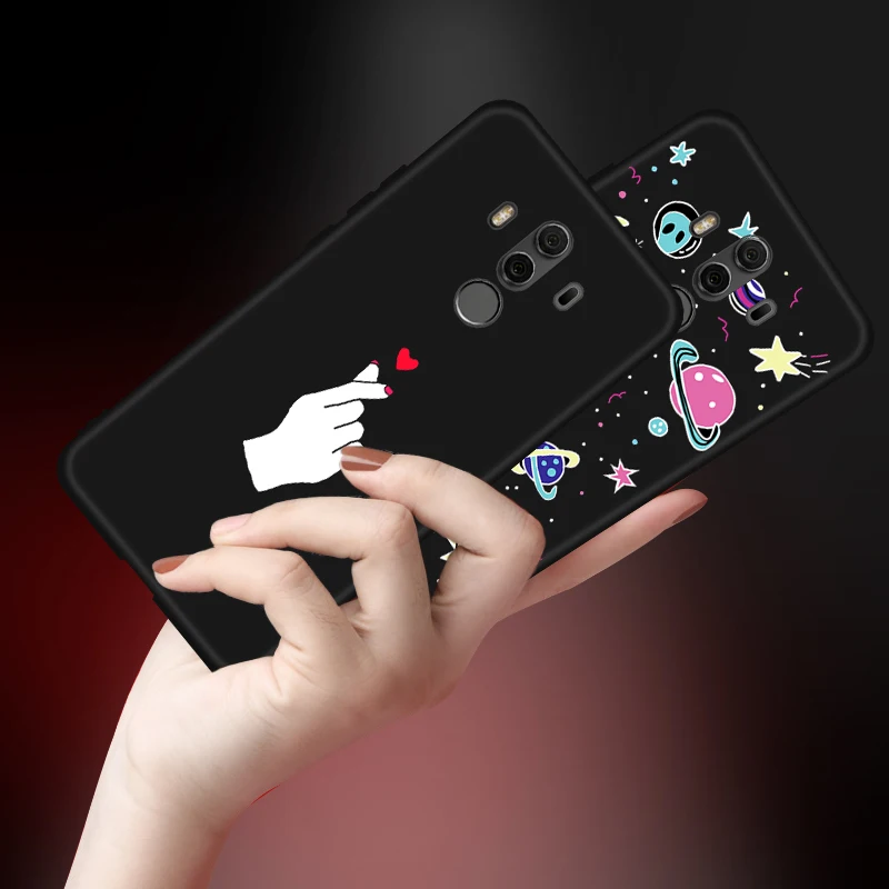 Милый черный чехол для телефона с изображением Вселенной s для huawei Honor 8X Max 8C 8 Lite, разноцветный Мягкий силиконовый чехол с изображением планеты для Honor 8X, чехол