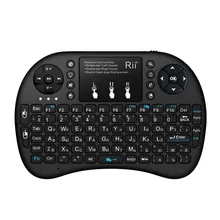 Rii i8 + Подсветка Русская версия 2,4 ГГц Мини Беспроводная клавиатура Air mouse с сенсорной панелью для Android tv Box/Mini PC