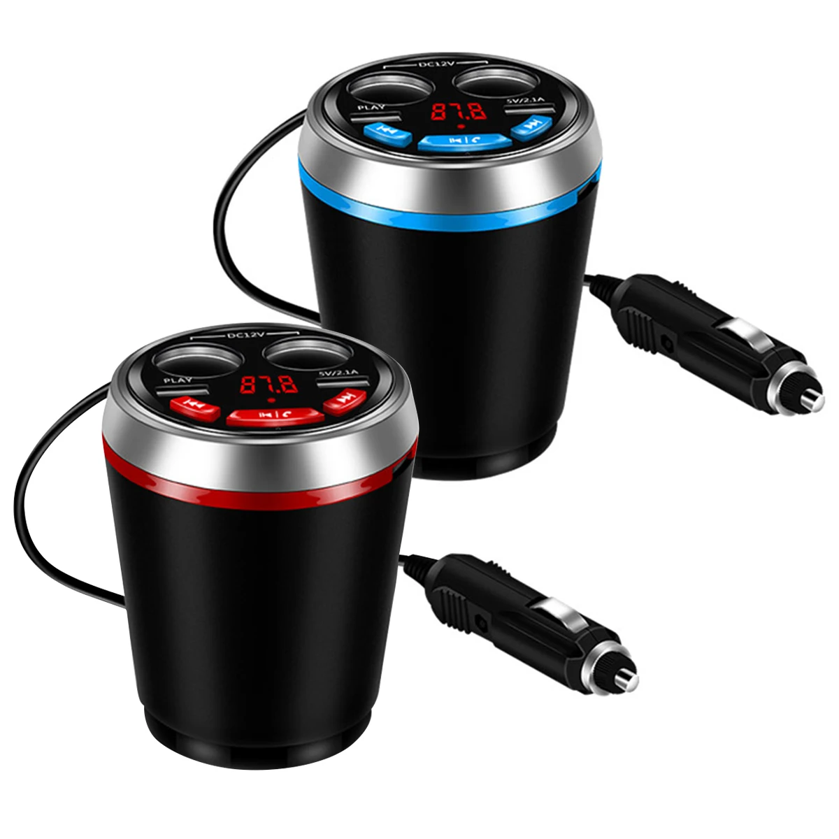 SOONHUA Dual USB Автомобильное зарядное устройство 5 В 3.1A адаптер для автомобиля Bluetooth fm-передатчик музыкальный MP3 плеер Автомобильный комплект свободные руки подстаканник сигарета