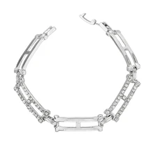 Szelam низкий красивый серебряный браслет и браслет для женщин любовник Кристалл Браслет Свадебные трендовые ювелирные изделия SBR140292