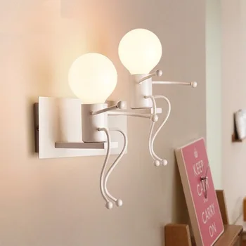

DOXA Chilgren Sconce Led Wall Lamp Modern Iron Wall Lights For Home Creative Stair Bedroom Light Fixtures Applique Luminaire