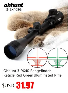 Ohhunt 4-12X50 с подсветкой дальномер Сетка винтовка прицел голографический 4 Сетка прицел 11 мм и 20 мм Красный Лазерный комбинированный прицел