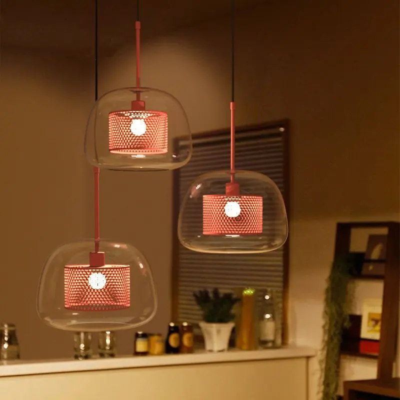 

Jaxlong Nordic Pendant Lights Creative Bar Cafe Dining Room Pendant Lamp Living Bedroom Macaron Glass Home Decor Light Fixtures