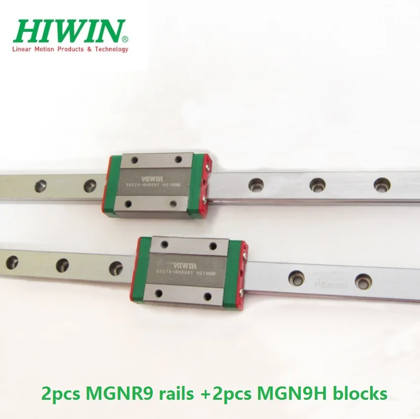 Оригинальный HIWIN линейный направляющий рельс MGN9 L 200 мм 300 400 500 600 + 2 шт. MGN9H мини