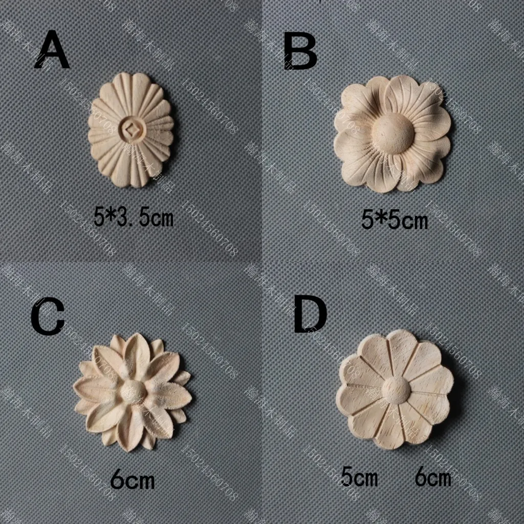 Ev aksesuarları kabartmalı moda dekorasyon aplike katı ahşap mobilya
