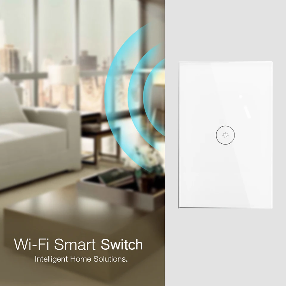 Тип США белый Wifi умный настенный сенсорный выключатель 3 банды стеклянная панель приложение дистанционное управление работа с Google Home и Alexa для умной жизни