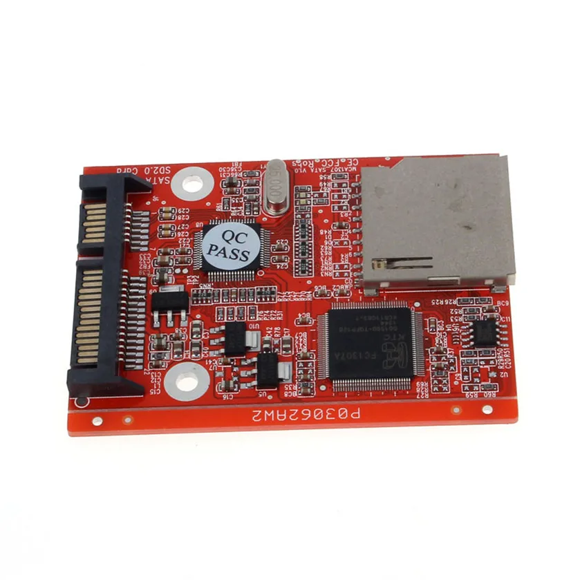 Sd Sdhc Mmc Card To Sata 7+15pin Hdd Hard Disk Drive Converter ** Pc