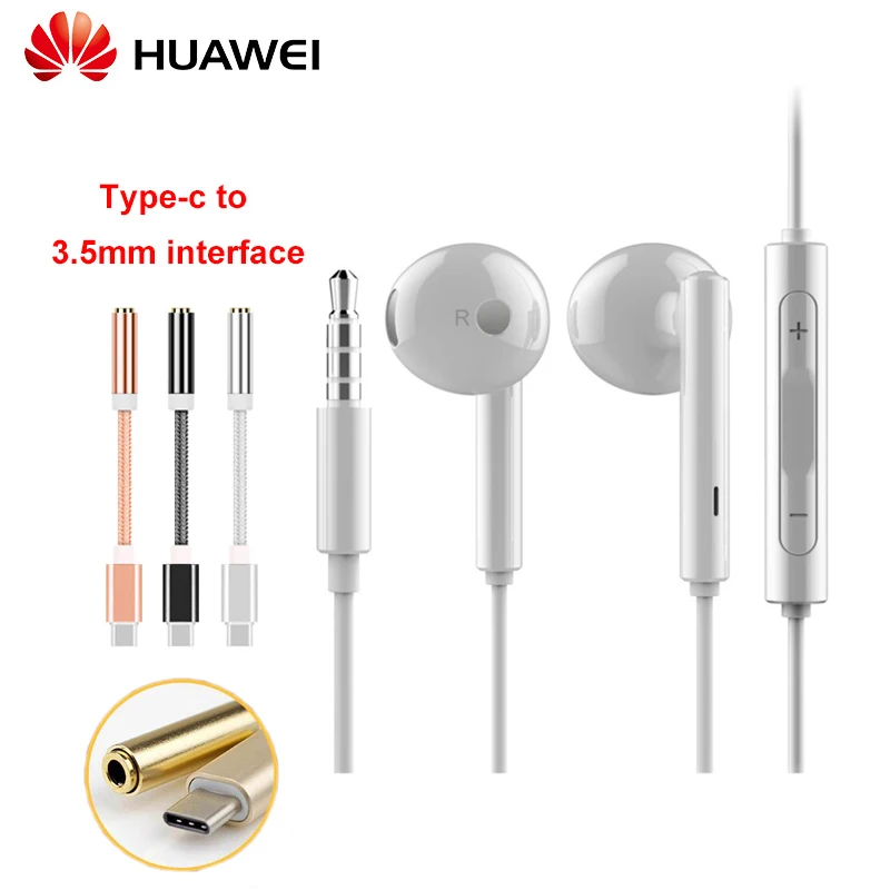 Оригинальный huawei Honor Проводная гарнитура AM115 с контроллером динамик тип c