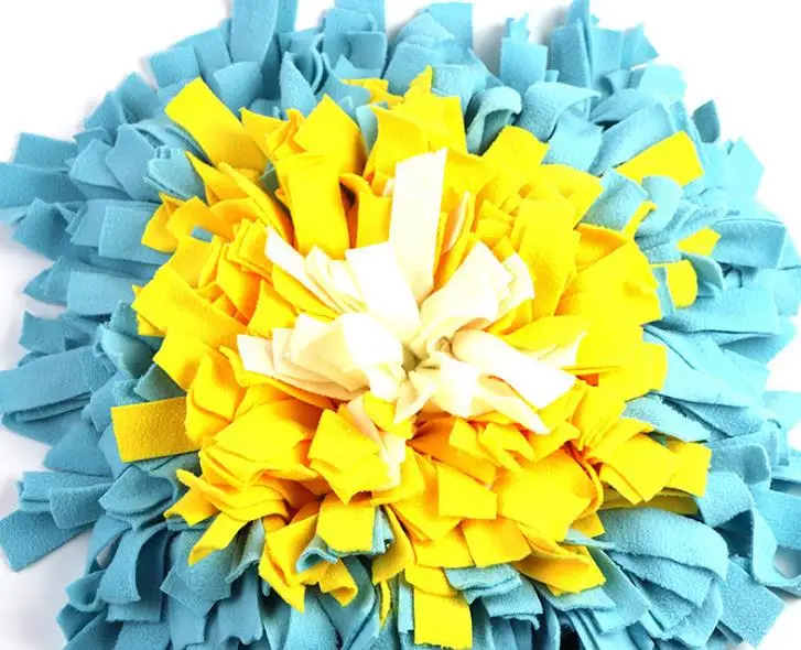 blue yellow Собака нюхают коврик Кинологический игры медленной подачи Exerciese снятие стресса любимая игрушка собака нюхают Одеяло цветок Форма - Цвет: blue yellow