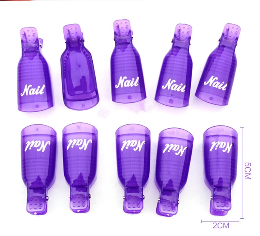 

10Pcs Brand New TNail Gel Remover Manicure Nail Set Nail Clipper Tools Wholesale 3 Colors 10 OPP Bags