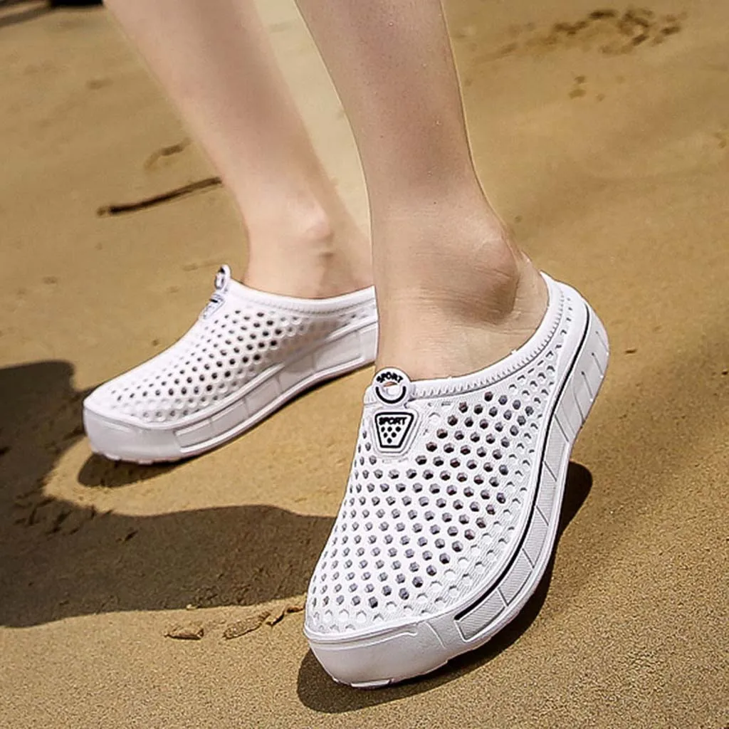 Обувь женские шлепанцы женская обувь для Для женщин сабо Для женщин сандалии, шлепанцы женская обувь; Zapatos De Mujer; Дамская обувь - Цвет: Белый