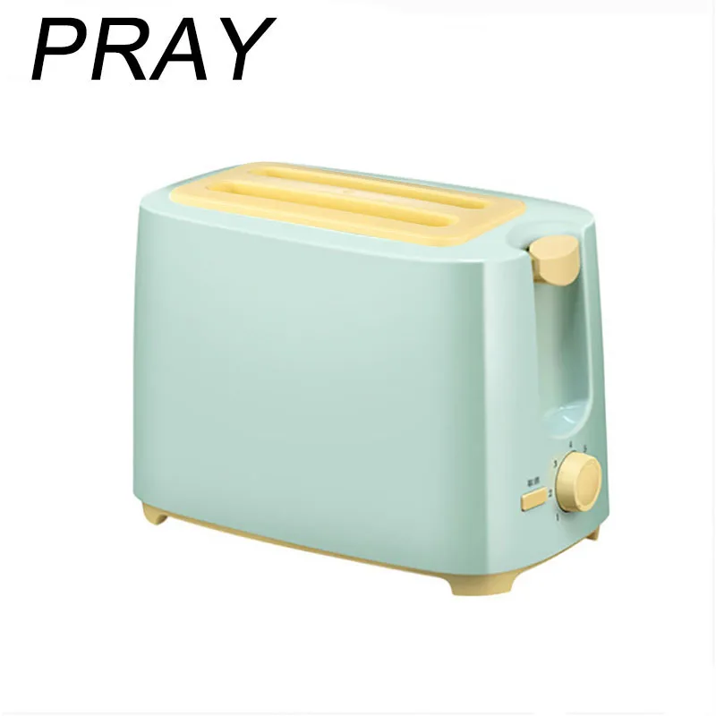 

PRAY 220V 2 slices 7 gears adjust home automatic breakfast bread machine toaster with Dust cover and cancel function plastic