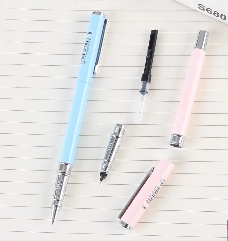Ручка перьевая из нержавеющей стали 0 38 мм 1 шт./лот|fountain pen kit|pen insertpen door |