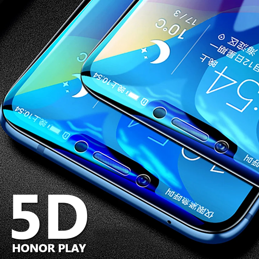 

5d Protective Glass For Honor Play Glass Tempered Glas Full Screen Protector Case On Phone For Huawei Honorplay 6.3 Film 5 d