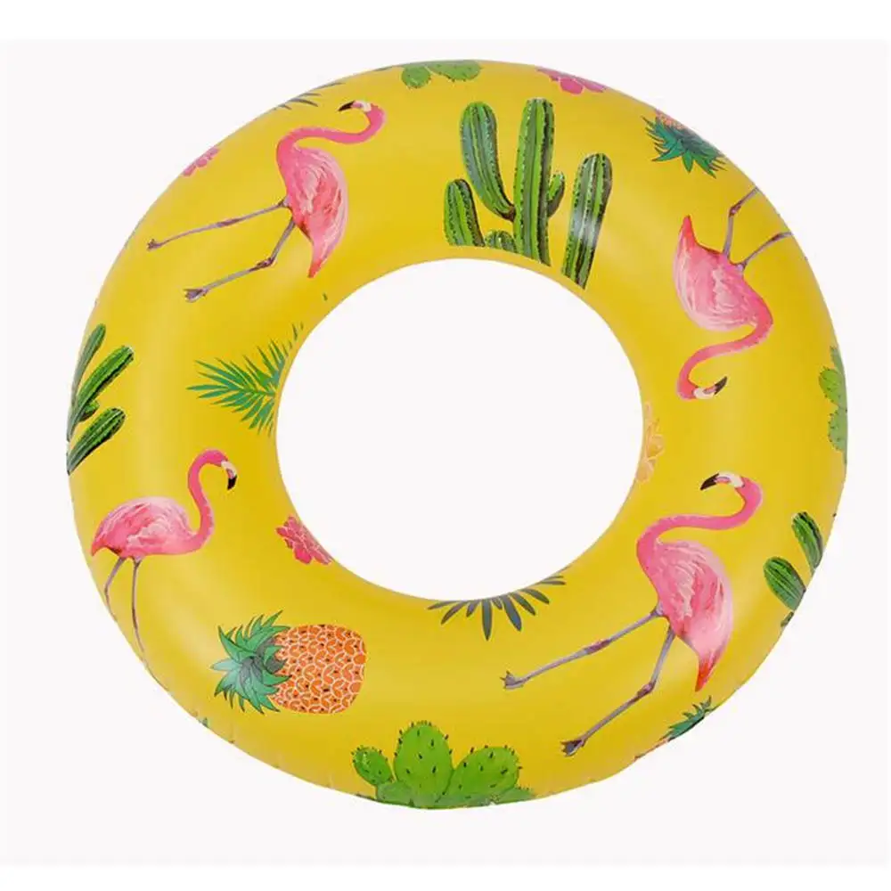 

88CM Inflatable Flamingo Swimming Ring Yellow Pool Floating Swimming Ring Circle Water Bed Adults Party Toys