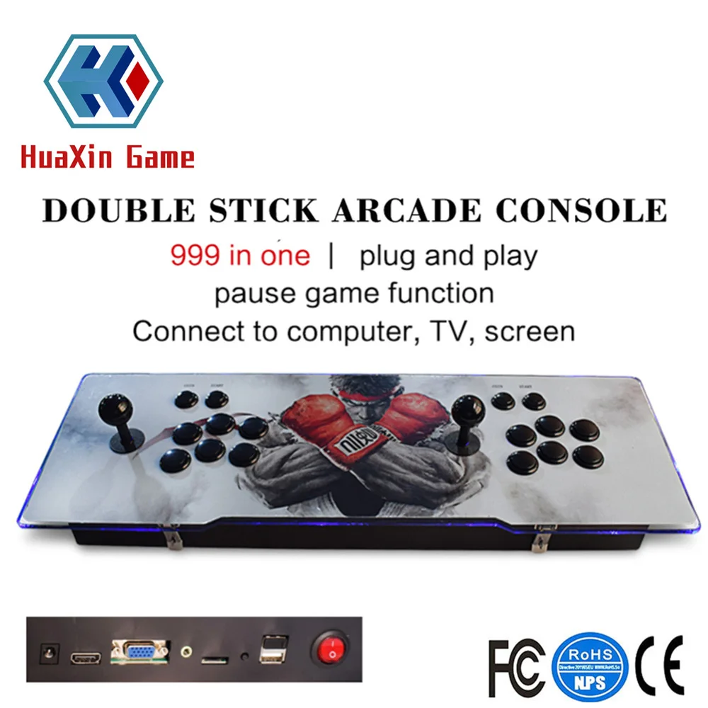 

Classic Game Box Arcade Game Console 1399 Retro Classic Games Metal Double Stick Video Console Support HDMI / USB / VGA Output