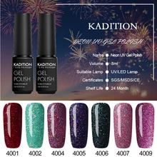 KADITION 1 шт. Эмаль 7 мл неоновый Блестящий Гель-лак для ногтей УФ Гель-лак Lucky Primer гибридные гель-лаки Tops Gellak французский лак