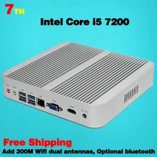 Mini Pc Gen Intel Core i5 7200U Kaby Lac Win10 Fanless desktop gaming computer usb 3.0 4K HTPC Fanless Nuc Intel HD Graphics 620