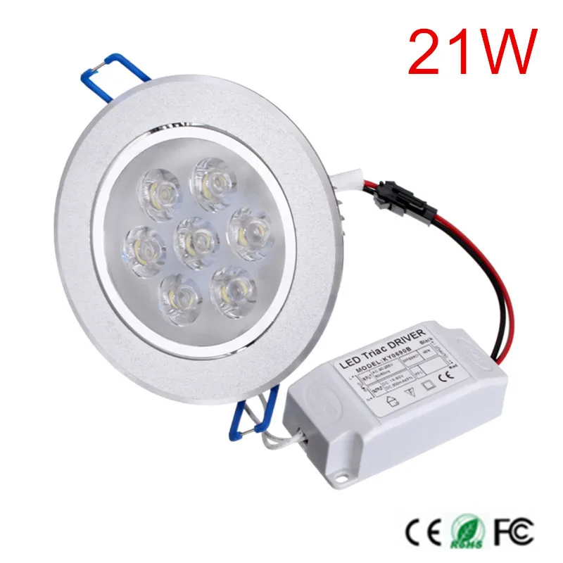 10 шт. 9 Вт 15 21 Вт|panel light|led ceiling recessed downlightrecessed downlight |