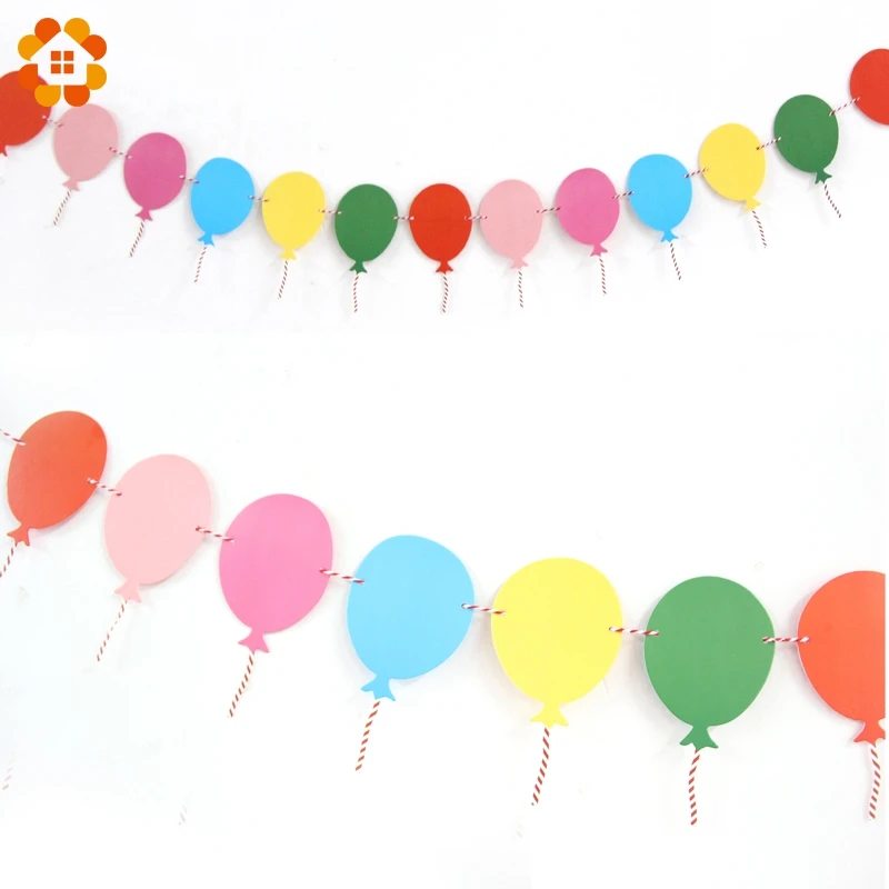 1 комплект красочный воздушный шар бумажные флаги Гирлянда Цветочные баннеры для дома сад ребенок душ/Дети День рождения украшения