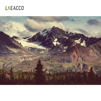 

Laeacco Mountain Snow Tree Portrait Scenic Photography Backgrounds Customized Photographic Backdrops For Photo Studio