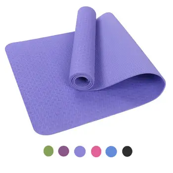 

Mounchain TPE Yoga Mat Fitness Pad 6mm Multi-functional Environmental Protection Yoga Pad General Style