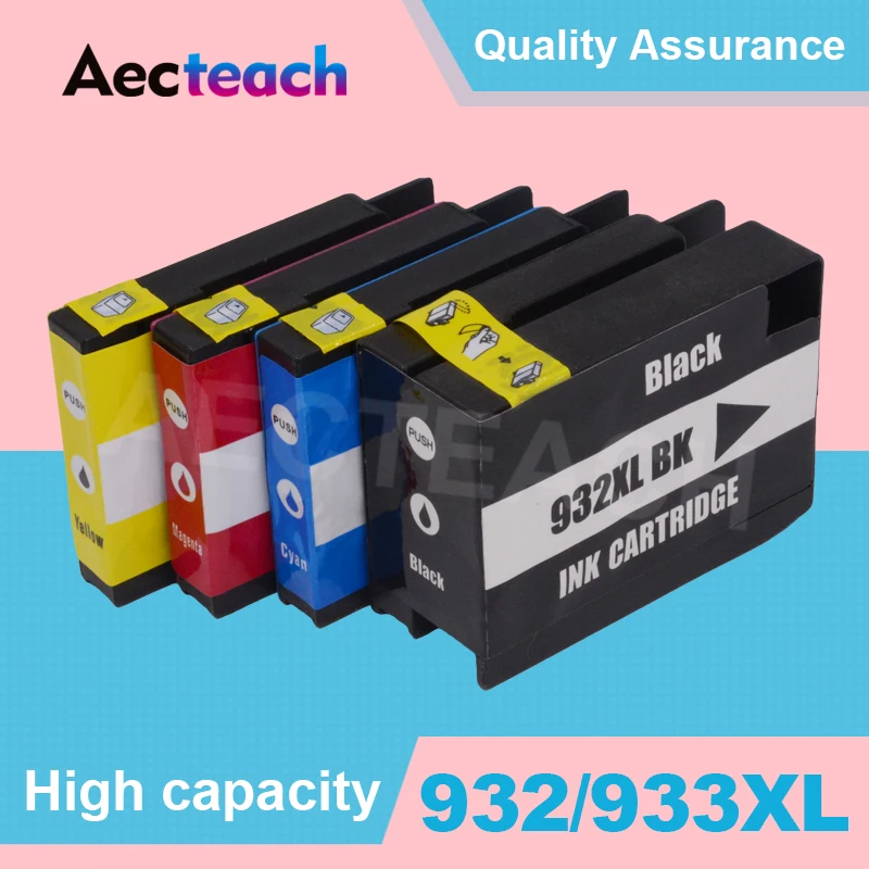 Aecteach 932 933 сменный картридж для принтера HP 932XL 933XL Office jet 6100 6600 6700 7110 7610 7612 принтер