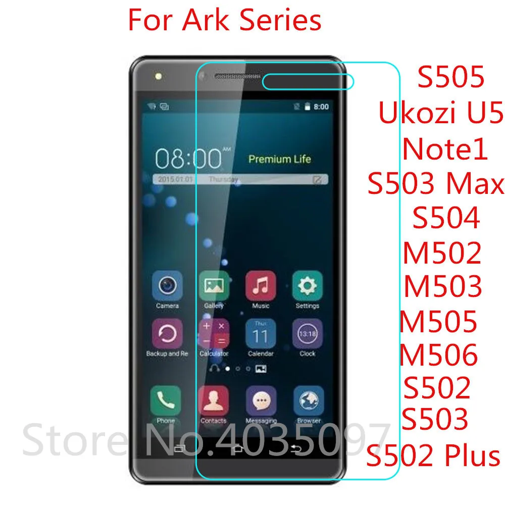 Закаленное стекло для Ark Benefit M502 M503 M505 M506 S502 Plus S503 S505 Ukozi U5 Защитная пленка экрана