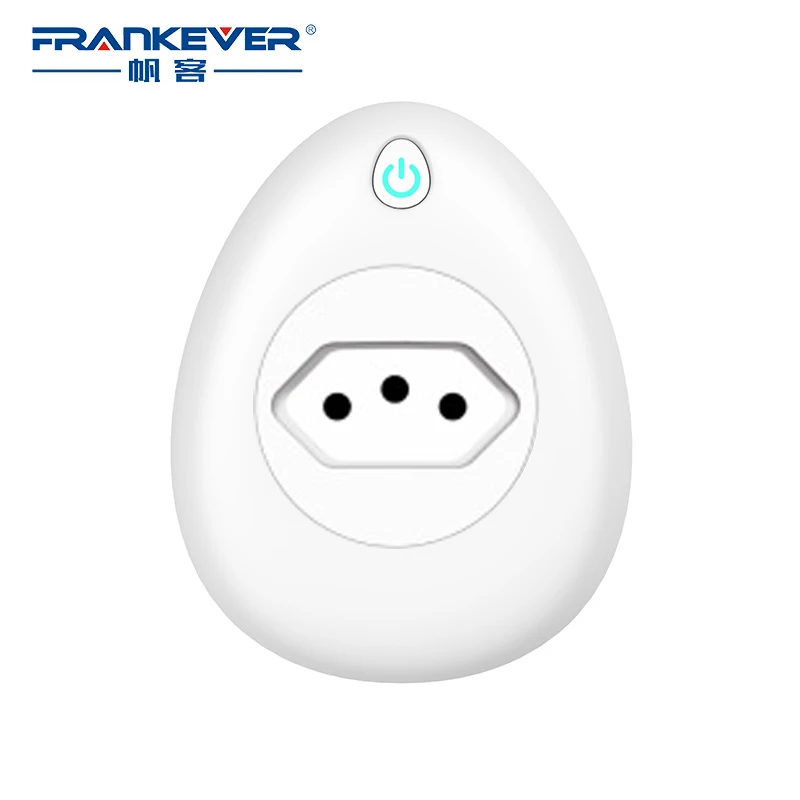 

FrankEver Smart Plug Brazil Socket 5V 2.1A USB 16A Wifi Remote Control With Energy Mornitor Tuya app control Work with Alexa