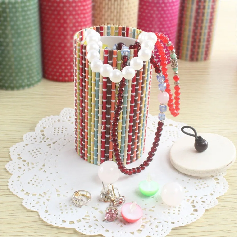 

* Beat Selling 1PC Ring Necklace Earrings Bamboo Wooden Jewelry Storage Boxes Makeup Organizer Cosmetic Desk Storage 0.815