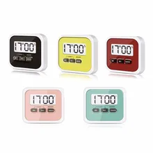 Practical Use Digital Large LCD Display Home Kitchen Timer Electronic Kitchen Cooking Timer Stopwatch Cooking Tools portable 1 7 lcd digital kitchen timer green white black