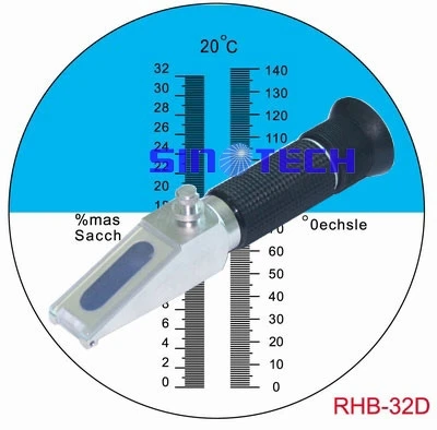 6 шт./лот ручной дизайн вина/Oe рефрактометр RHBN-32DATC с вытянутым калибровочным винтом
