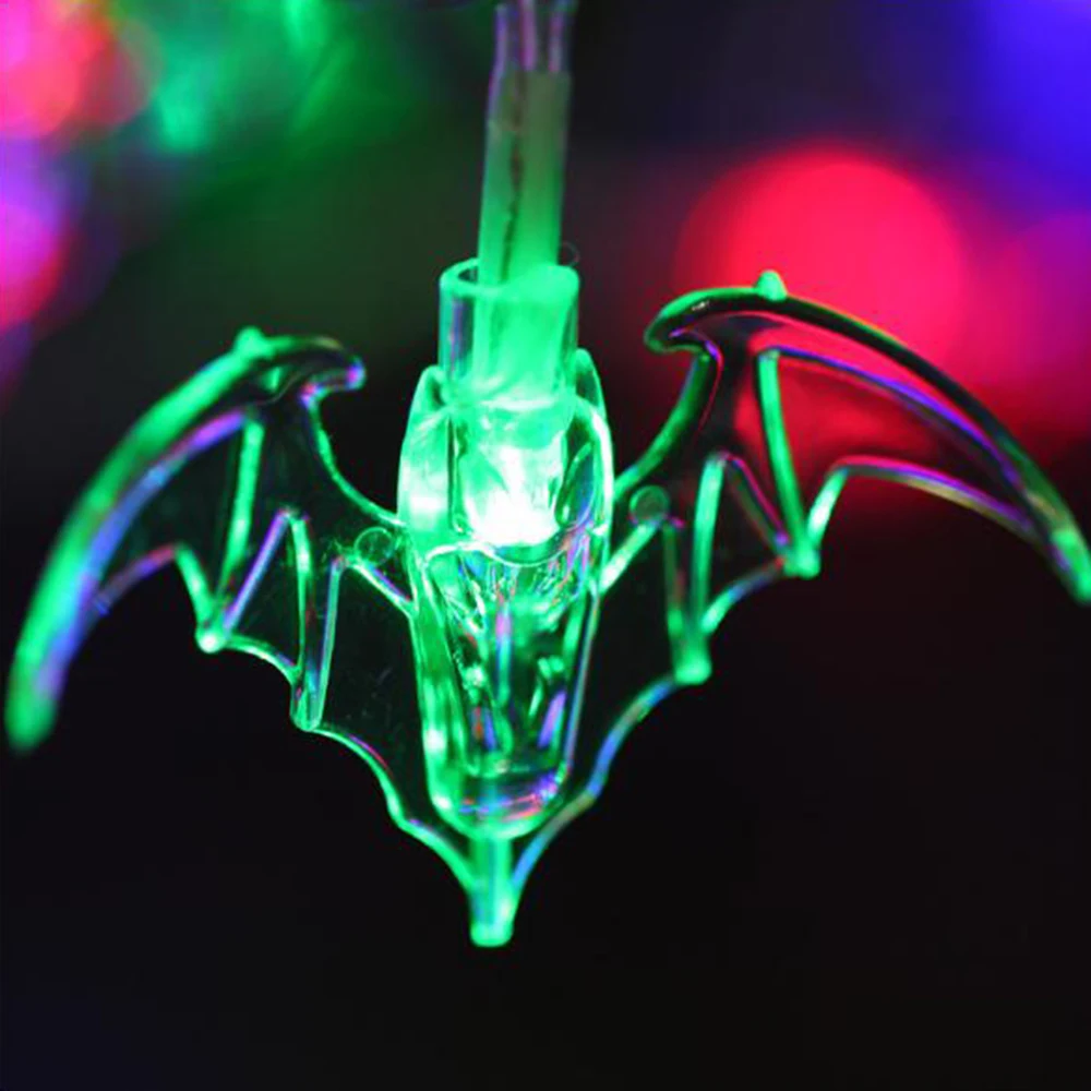 10 20 40 светодиодный светильник-гирлянда s на Хэллоуин, струнный светильник в форме летучей мыши для фестиваля, атмосферный реквизит для украшения вечеринки, принадлежности JQ