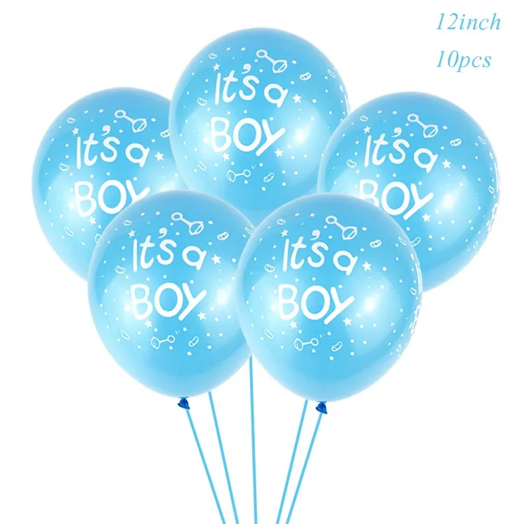 LAPHIL Baby Shower foil Balloon Mommy To Be Blue Pink Confetti Balloons/вечерние товары для мальчиков и девочек - Цвет: 10pcs boy balon